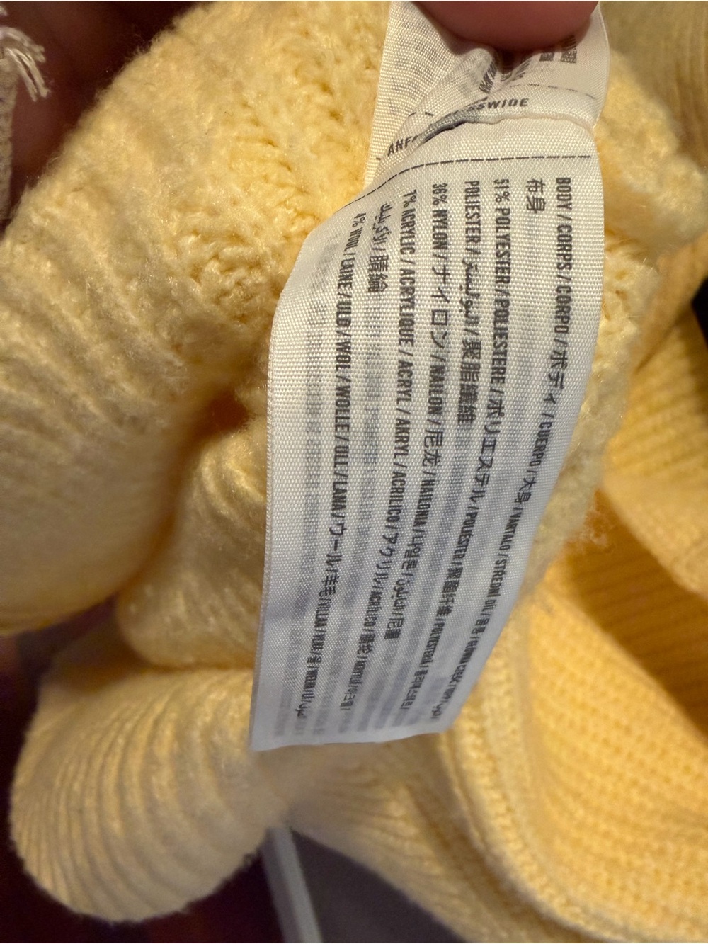 Abercrombie & Fitch Butter Yellow Ribbed Cardigan Sweater Collared Womens Small - Picture 4 of 5